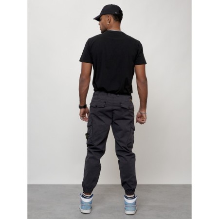 Cargo jeans men, size 48, dark gray color-7
