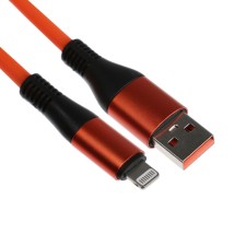 Lightning cable - USB, 5 A, TPE braid, thickened, 1 meter, orange
