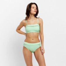Female Separate swimsuit with the Bando Bando Lypho Color Green, size 42