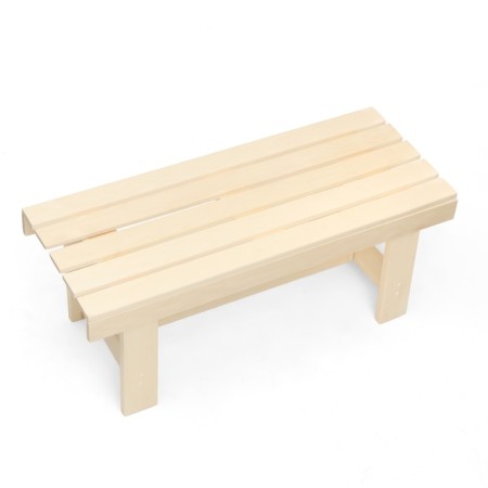 A bench (bench) wooden from linden 100 x 45 x 42 cm, without a back, for a bath and a summer residence-1