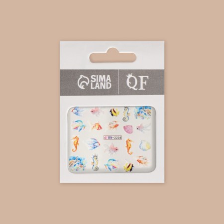 Slider - Nail Design "Fish", packing 6 pcs, multi -colored-1
