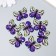 Decor for creativity Plastic "Butterfly, purple-yellow wings" 2.5x3.2 cm