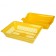 Deep toilet with a mesh of 36 x 25 x 9 cm, yellow