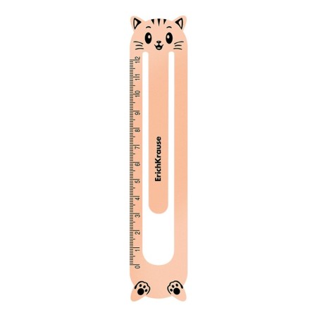 A set of 4 plastic bookmarks Erichkrause "Matt Pastel Bloom", figured, in a bag, mix-2