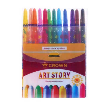Loads wax 12 colors Crown Art Story, twisting rod-4