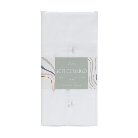 Pillowcase Sofi de Marko Premium Mako, size 70x70 cm, white color-1
