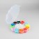 Plastic buttons, d = 12 mm, 180 pcs, in the organized organizer "Flower", color colorful color