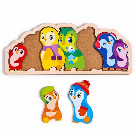 Wooden puzzle for children "Penguins"-3