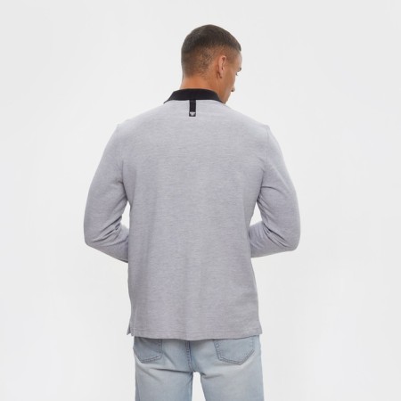 Polo with long sleeve President, size l, color gray-2