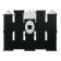 Wall clock, series: photo frames, "house", smooth move, 54.5 x 74 cm