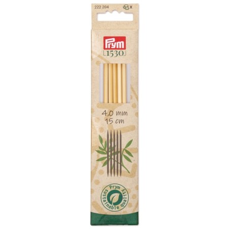 Stock, bamboo, 4.0 mm/15cm knitting needles, 5 pcs