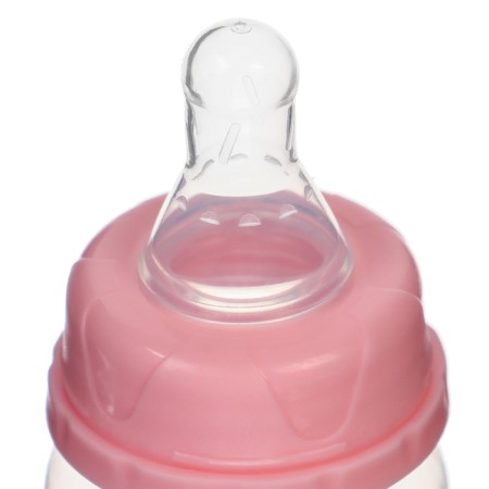 A bottle for feeding, classic throat, 60 ml (measuring scale up to 40 ml) BASIC, 0+ months, pink color-2
