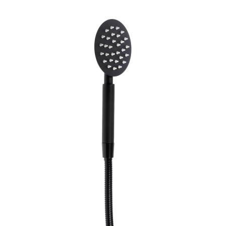 Bath mixer Zein Z2649F, short spout, shower set, stainless steel, black-8