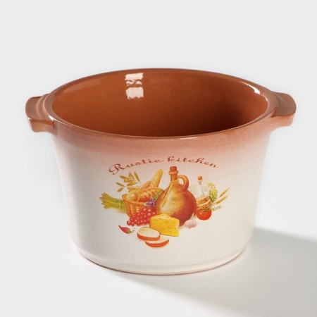 Rustic Kitchen, 500 ml, with ceramic handles and lid-2