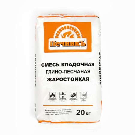Mixture mantry clan-sand heat-resistant "stove" 20.0 kg