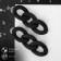 Earrings plastic "Chain" delight, small, black color