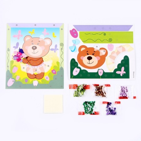 Picture 3D. Application for babies with sequins "Mishutka"-1