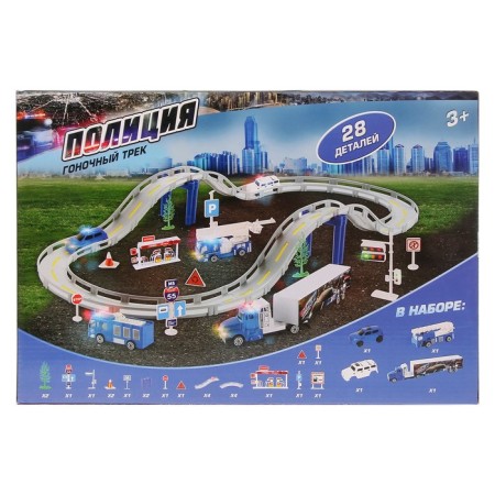 Police Autotor, 1 car operates from batteries + shift body, track length 180 cm-1