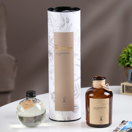 Set for flavoring rooms in a tube: diffuser 230 ml, aromaticoma, white tea-3