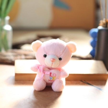 Soft toy "Bear with Heart", on a key fob, 12 cm, color mix-7