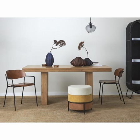 Norunn Puff, 480 × 480 × 450 mm, Shenill, yellow-brown color-5