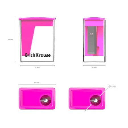Zapochilka 1 hole Erichkrause "City Mini" Vivid, with a container, plastic, mix-6