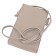 Bag women, genuine leather, beige 22x13x6 cm
