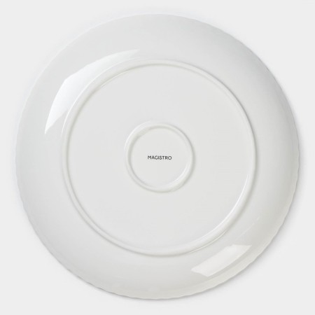 Porcelain dining porcelain Magistro "Tandy", D = 30 cm, white color-3
