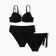 Separate female swimsuit, black color, size 40