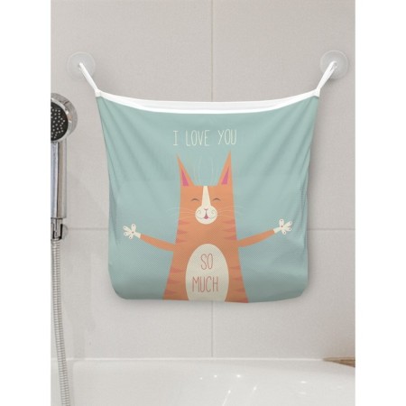 Organizer in a bath on the suction cups “Love without borders”, for storing toys and trifles, size 33x39 cm