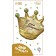 Foil ball 24 "Happy Birthday", Crown, with a substrate