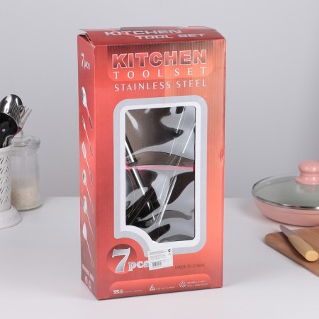 A set of kitchen accessories "Assistant", 6 items, on a stand-4