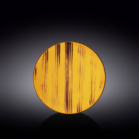 Round plate Wilmax England Scratch, D = 20.5 cm, yellow color