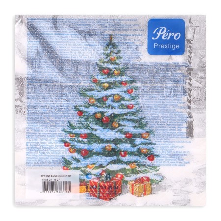 New Year's napkins Paper Pro Prestige "White Winter", 3 layers, 33x33 cm, 20 pcs-3