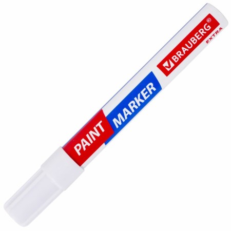 Marker-color (lacquer) 4.0 Brauberg Extra, reinforced by Nitro-base, alum, white 151978-9