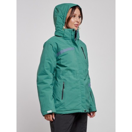 Ski jacket female winter, size 52, green color-9