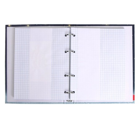 Notebook on rings, 160 sheets in the “Magic Fox” cage, solid cover, glossy lamination, with a change of block-6