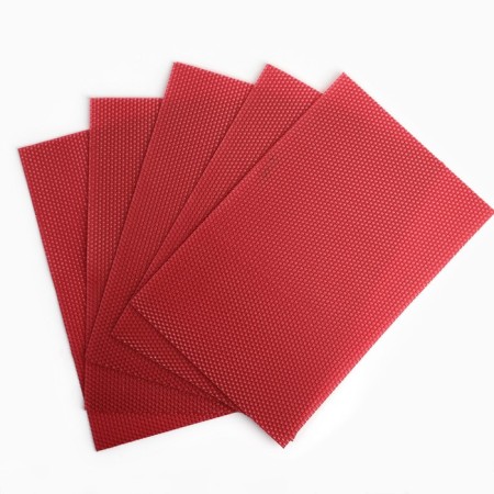 Wax for the manufacture of candles, red, 1 kg, 12 sheets, 39x26 cm-1