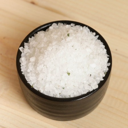 Salt for a bath with herbs "Ginger - Lemon" in a transparent bank 400 g-1