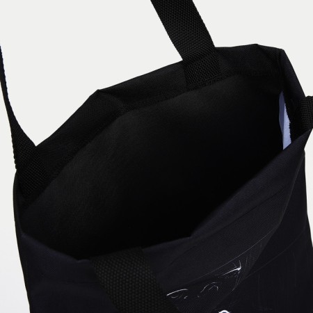 Shoper bag without fastening, black color-2