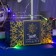 Garland "fringe" 3 × 0.6 m, IP44, UMS, transparent thread, 160 smd-led, glow of multi, 220 V