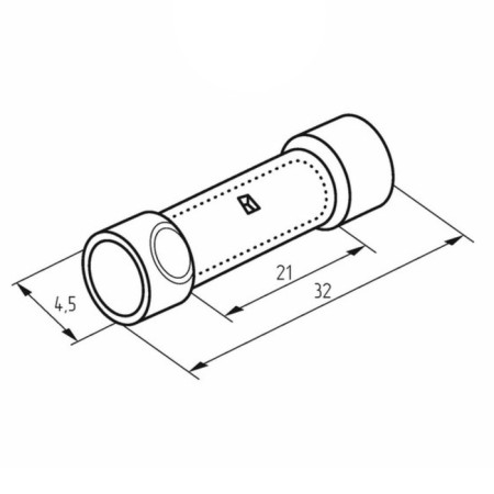 Connective sleeve isolated L-32 mm 6-10 mm² (GSI 10/GSI 6.0-10.0) Red rexant-2