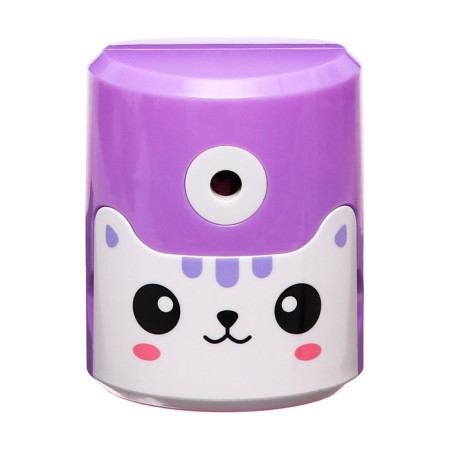 Mechanical sharpener with a container, a violet cat-2