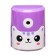 Mechanical sharpener with a container, a violet cat