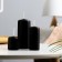 Set of candles - cylinders, set 3 pcs, black (4x5 cm, 4x9 cm, 5x11.5 cm)