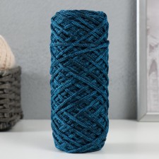 Knitting cord 35% cotton, 65% polypropylene 3 mm 85m/160 ± 10 g (blue/dark blue)