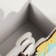 Gift packaging "Bear with a gift" 17x8x16 cm gray pastel-tyffany