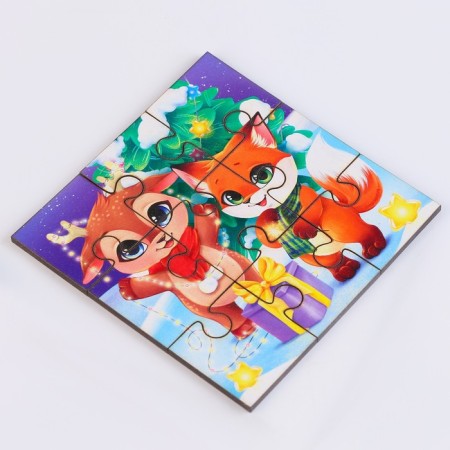 New Year's puzzle "New Year! Olenenok and fox "-2
