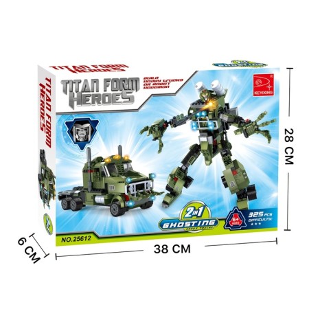 Designer captain "Transformer", 2 assembly options, 325 parts-4