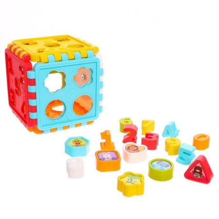 Developing toy-soroter "cube", with a watch
